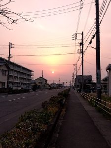 黄砂の日の太陽 10